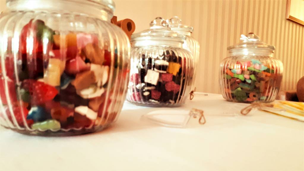 Image of sweet jars for a candy buffet table
