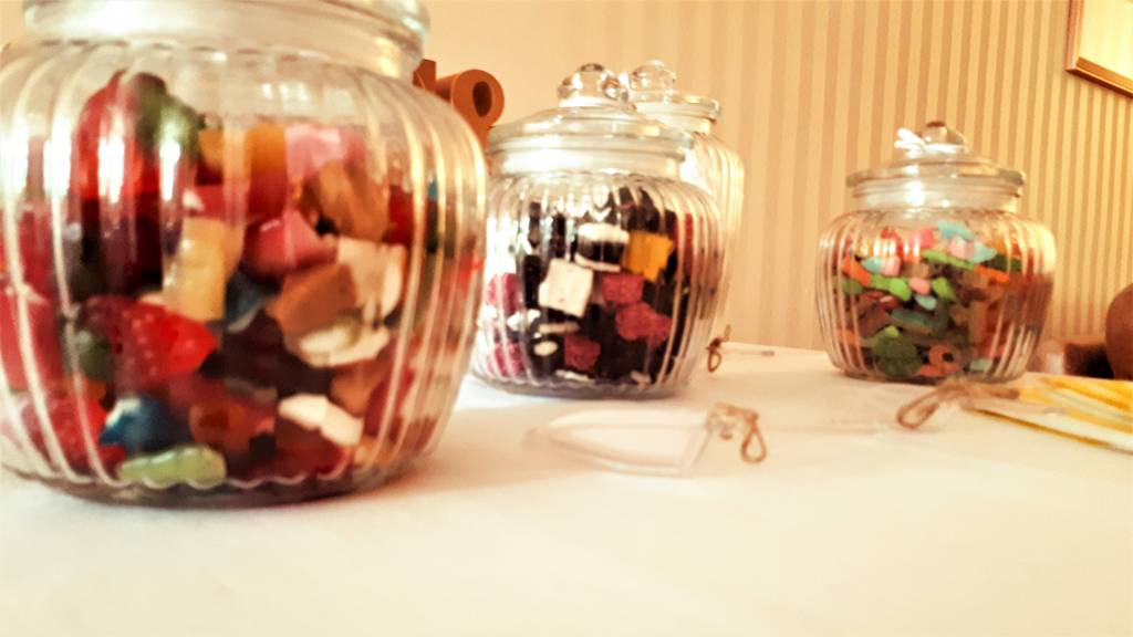 Image of sweet jars for a candy buffet table