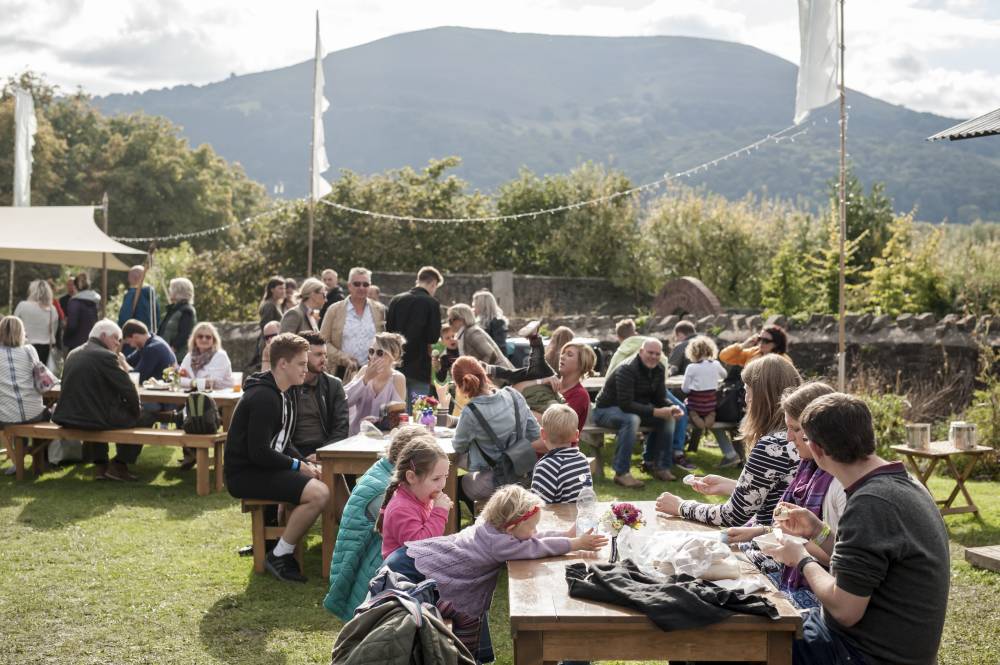 families enjoying the festival